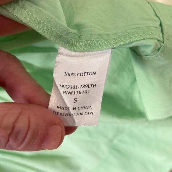 KARLIE Lime Poplin Knot Top (SIZE SMALL) - Picture 5 of 5
